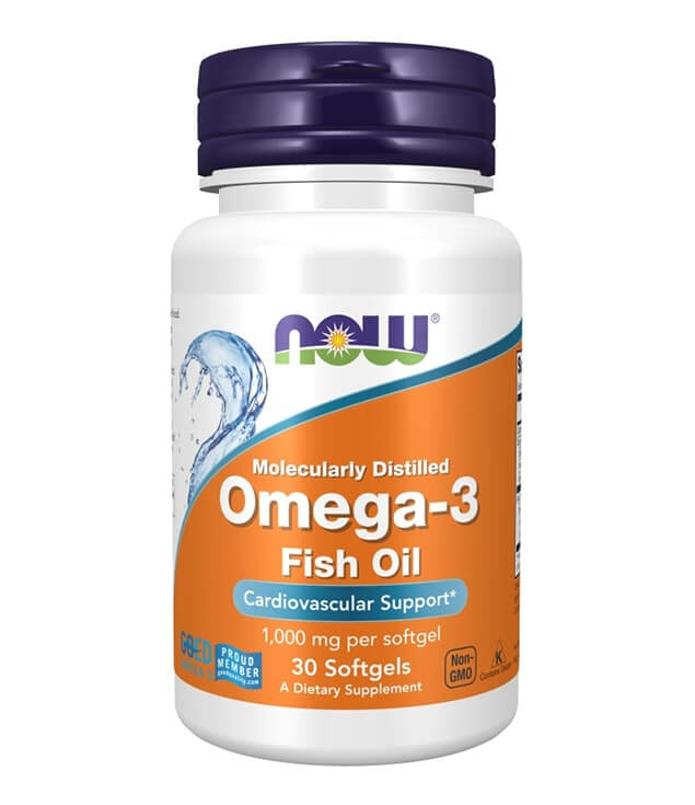NOW FOODS | OMEGA-3 FISH OIL MOLECULARLY DISTILLED CARDIOVASCULAR SUPPORT SOFTGELS